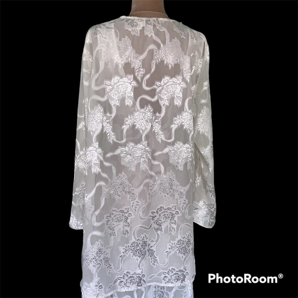 Vintage Victoria’s Secret Gold Label 2 Piece Sheer White Bias Gown & Top Set - Picture 4 of 16